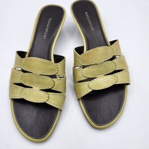Naturalizer Leather Green Sandals Sz 8M